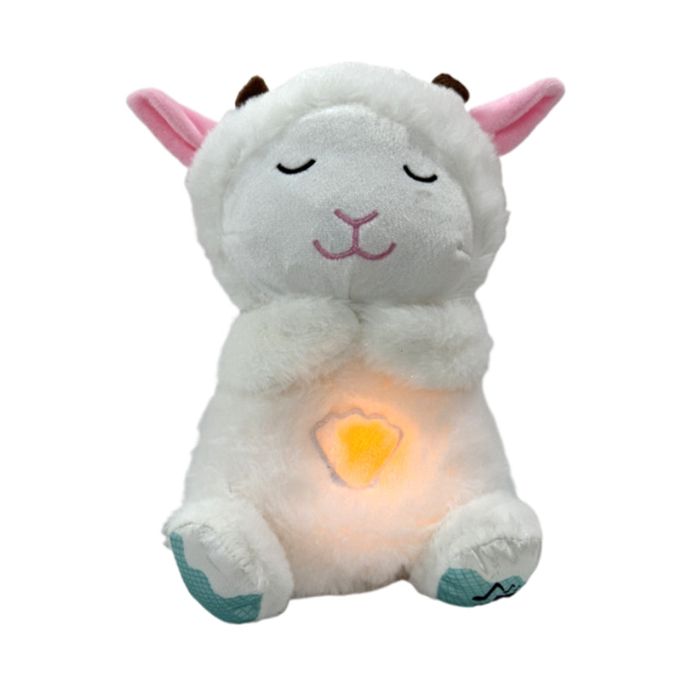 Baby Sleep Soother Breathing Lamb Plushy Toy - Itty Bitty Bubba