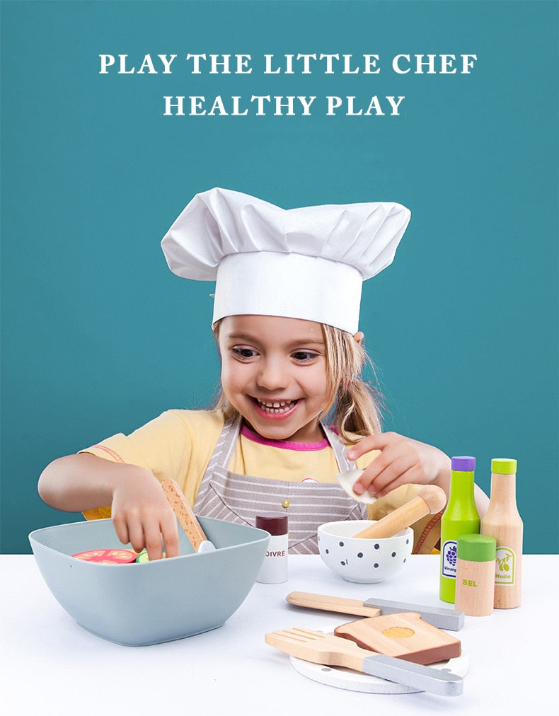 Wooden  Kitchen Toy Utensils for Kids