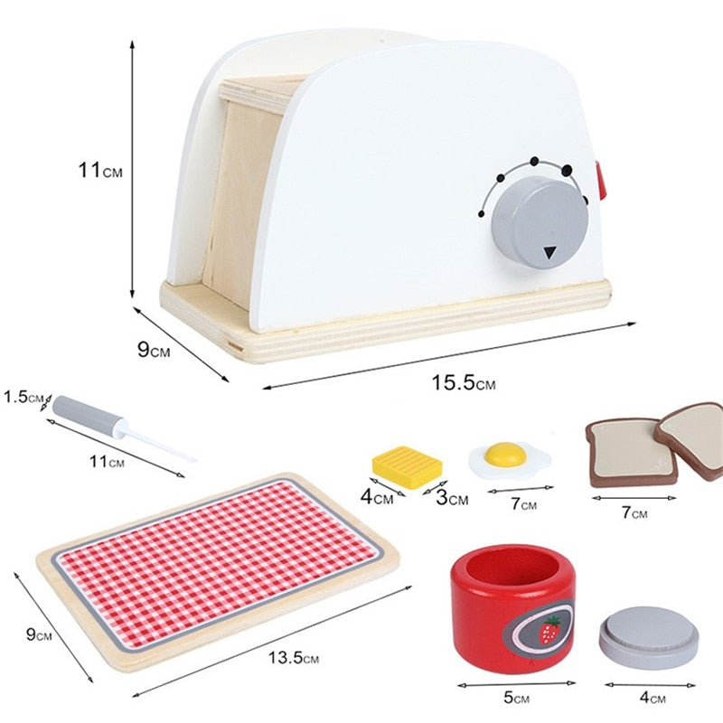 Wooden  Kitchen Toys - Toaster Set