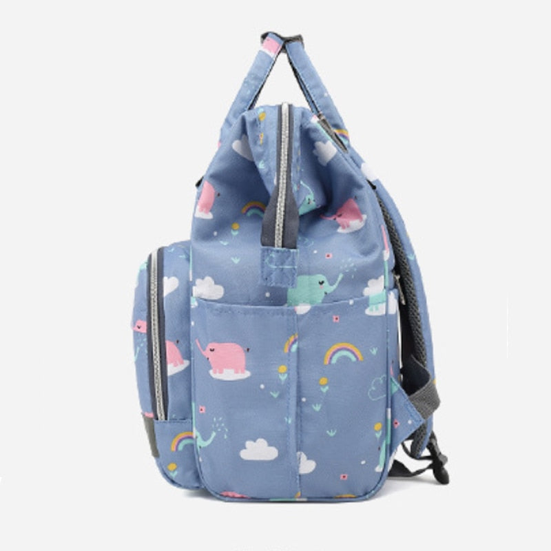 Large Capacity Diaper Bag Backpack - Elephant