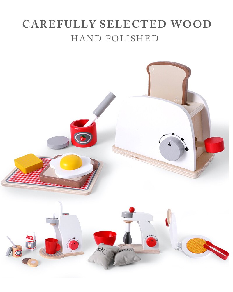Wooden  Kitchen Toys - Toaster Set