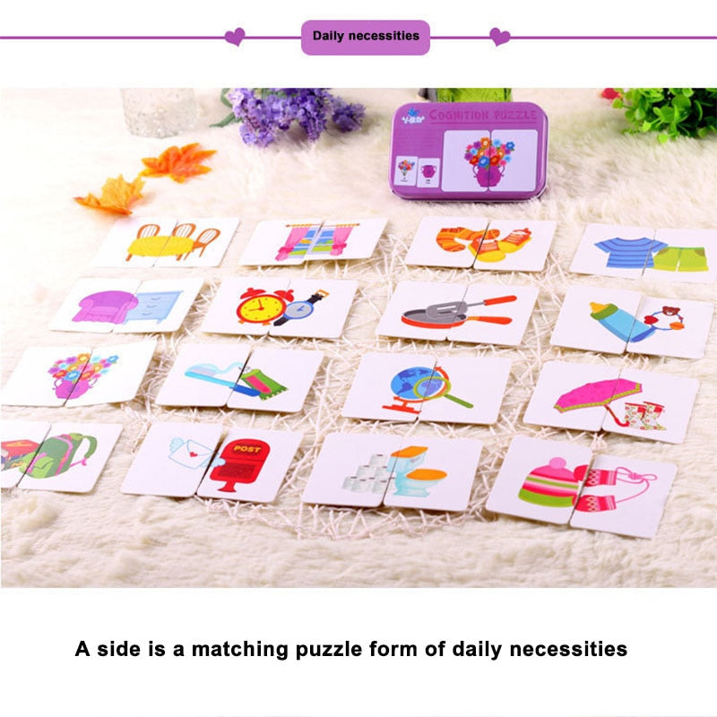 Montessori Double-sided Match Card Puzzle