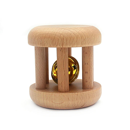 Montessori Wooden Cage Rattle with Bell
