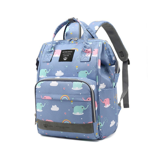 Large Capacity Diaper Bag Backpack - Elephant