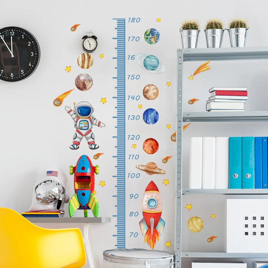 Baby Nursery Growth Chart Wall Sticker - Space