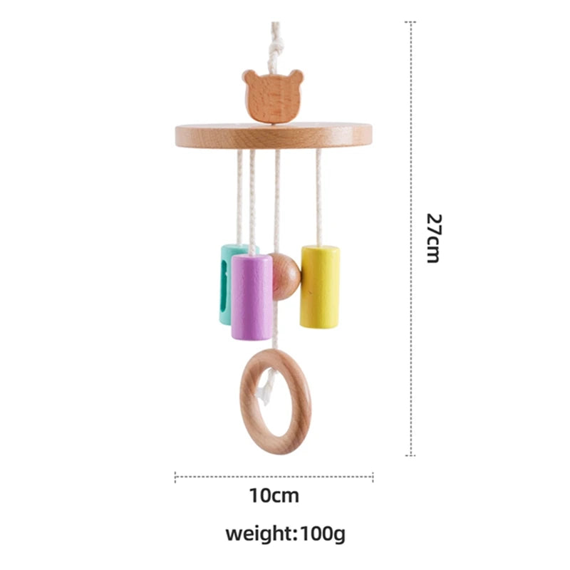 Baby Wooden Montessori Crib Mobile – Colorful Visual Sensory
