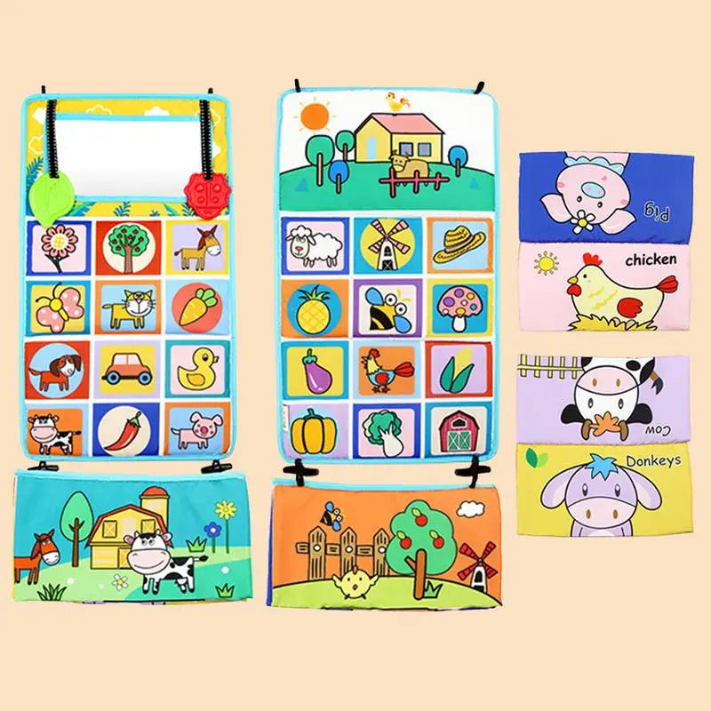 High Contrast Tummy Time Mirror - Farm Animals