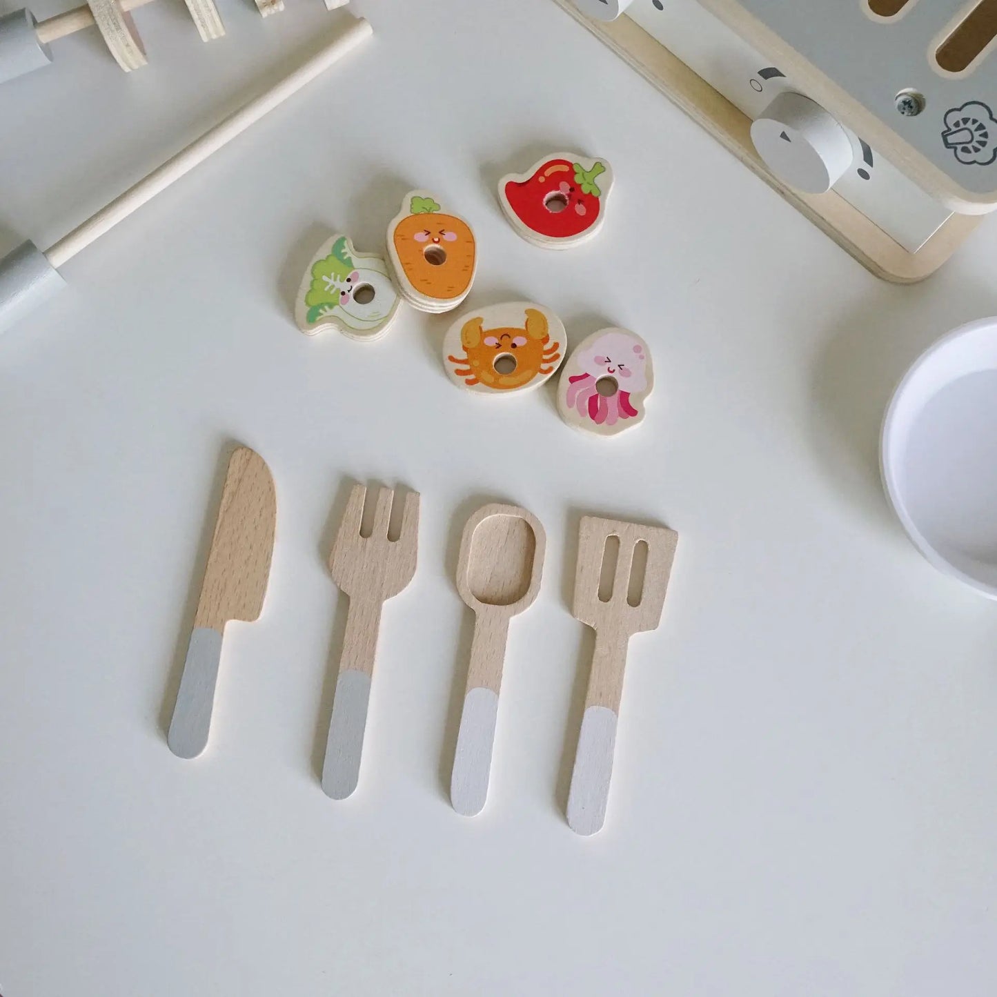 Wooden Toy BBQ Playset for Children