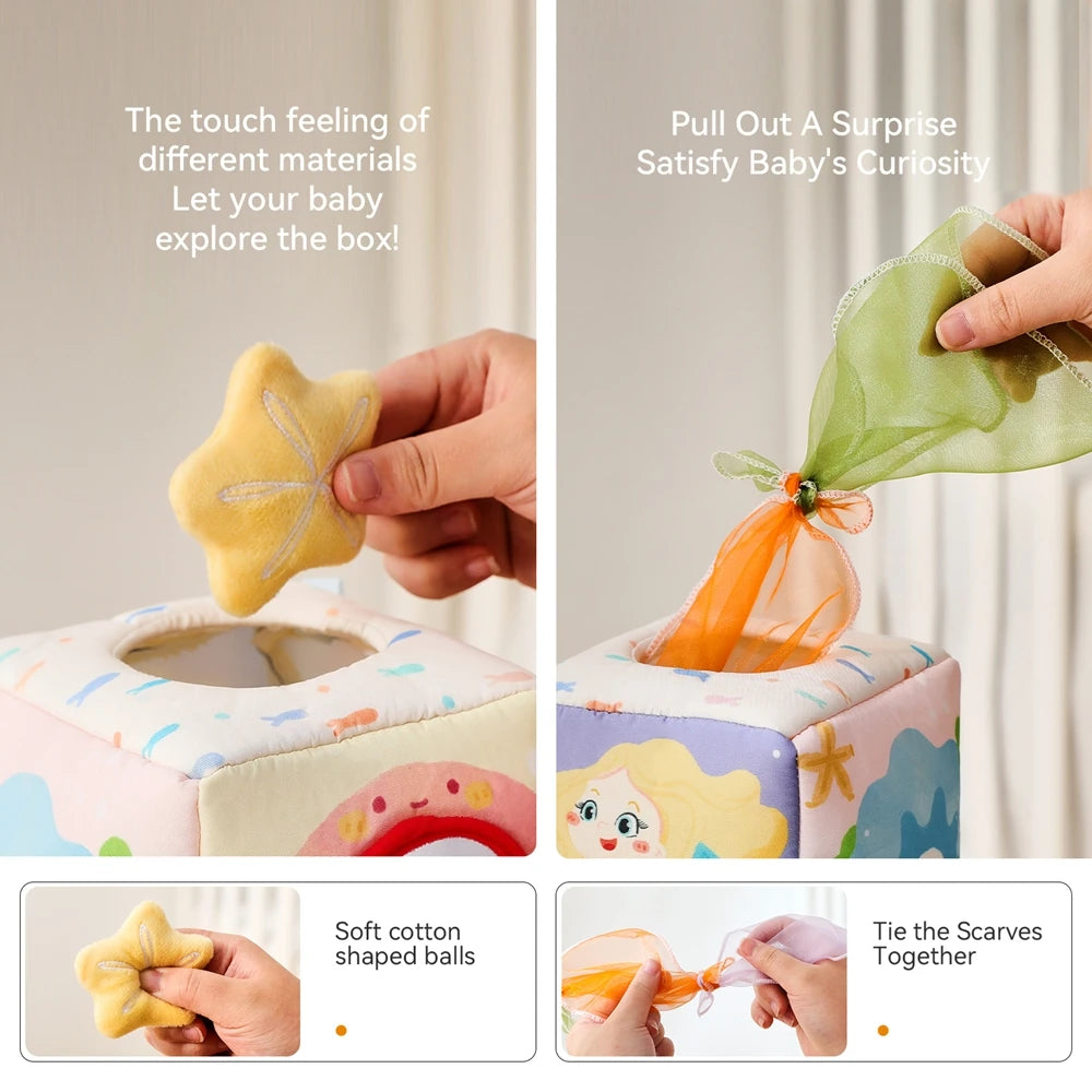 Montessori Baby Tissue Box Toy