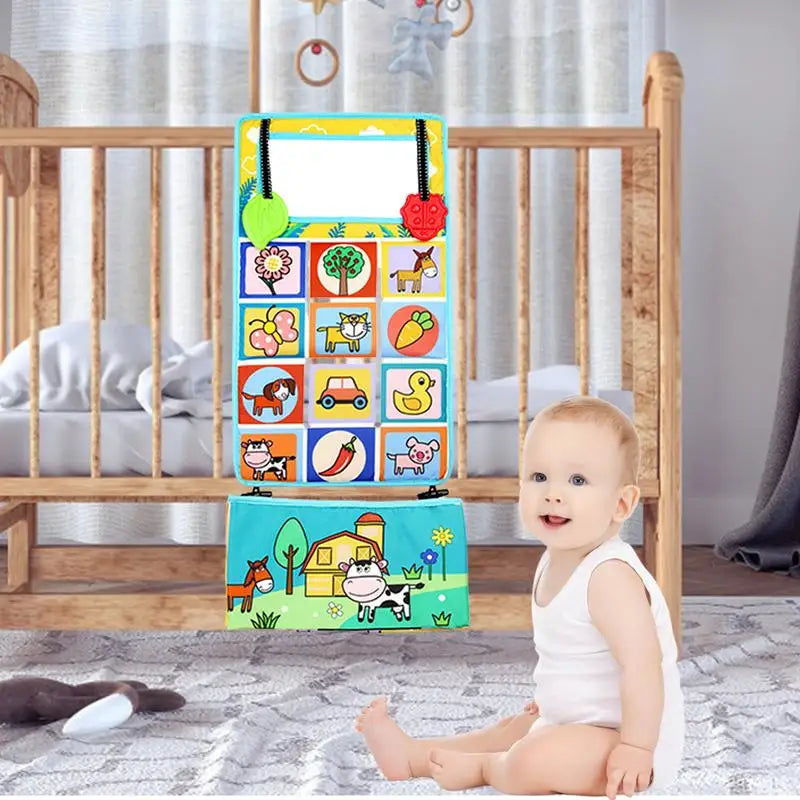 High Contrast Tummy Time Mirror - Farm Animals