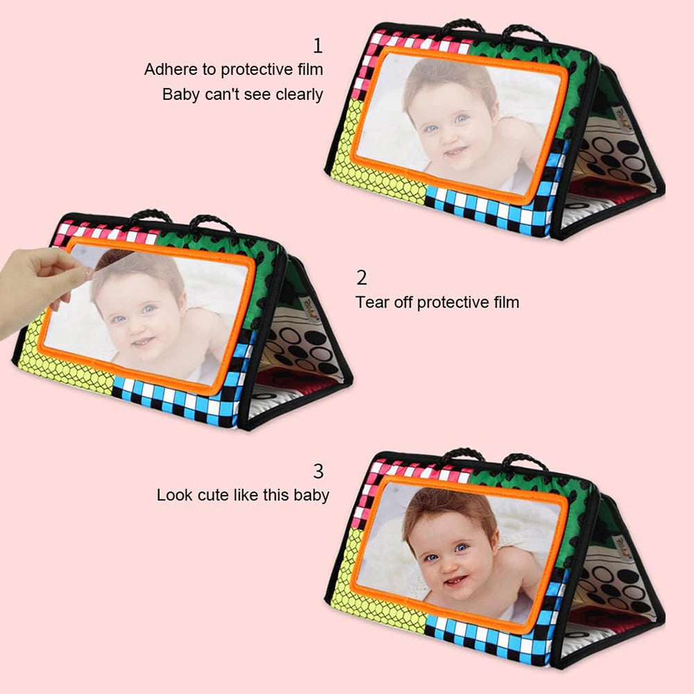 High Contrast Tummy Time Mirror - Giraffe