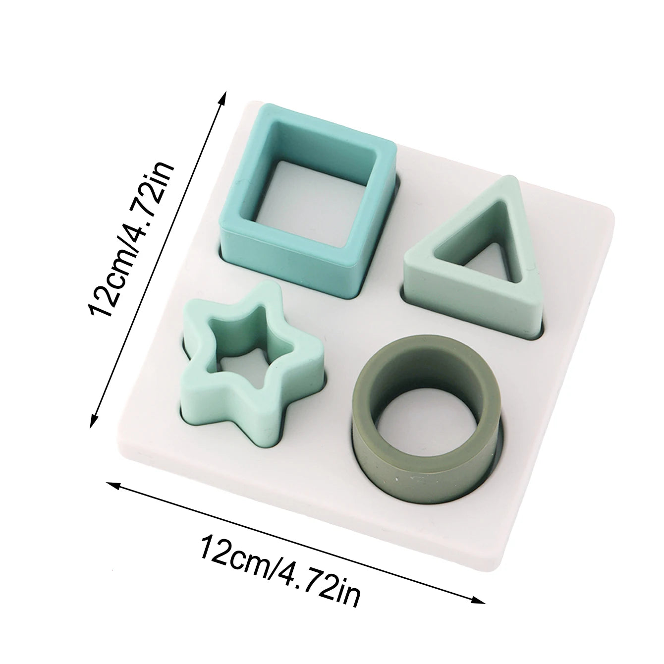 BPA-Free Silicone Geometric Montessori Puzzle Board