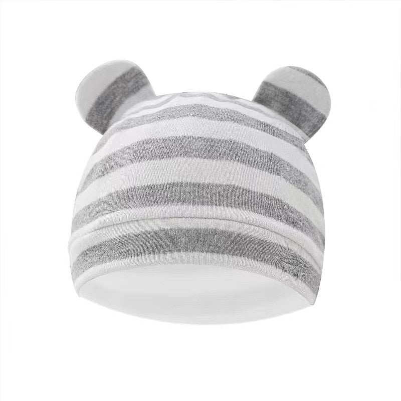 Cotton Baby Swaddle Wrap with Hat - Stripes