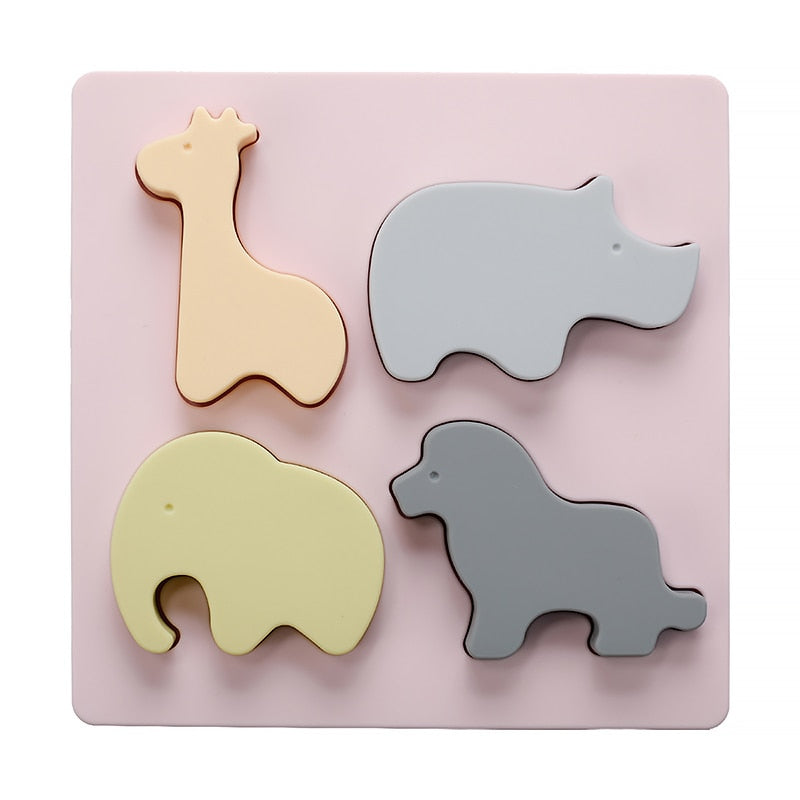 Montessori Silicone Building Blocks - Animals