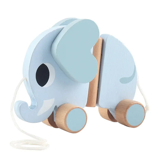 Wooden Pull-Along Animal Toy - Elephant