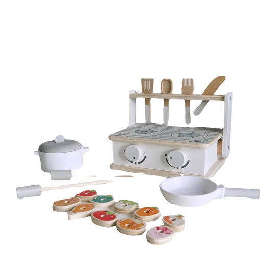 Wooden Toy BBQ Playset for Children