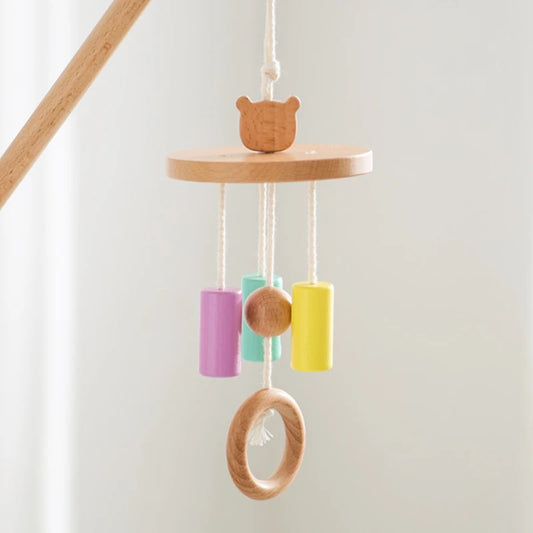 Baby Wooden Montessori Crib Mobile – Colorful Visual Sensory