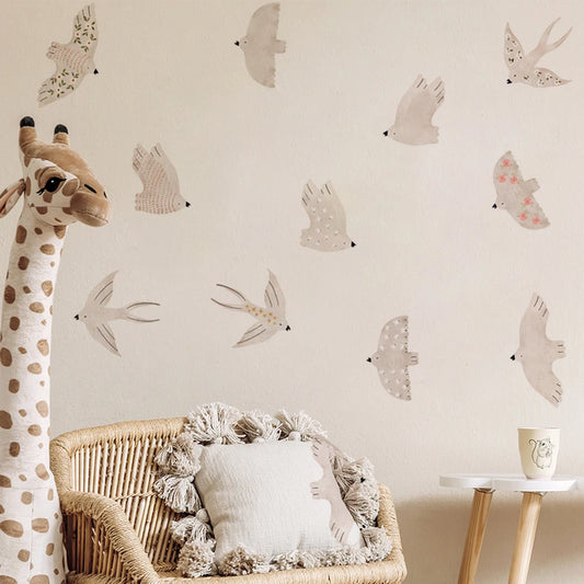 Nursery Wall Stickers Removable Vinyl Decals - Birds
