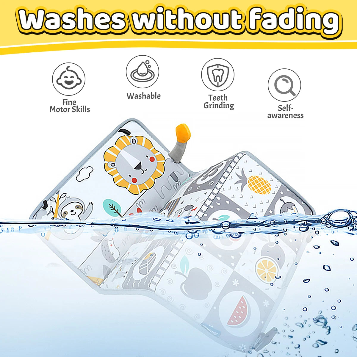 High Contrast Tummy Time Mirror - Jungle Friends