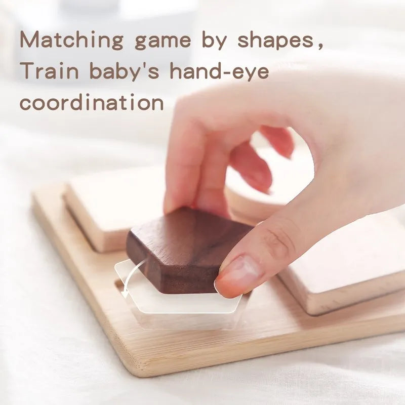 Montessori Wooden Board Puzzle & Stacking Blocks