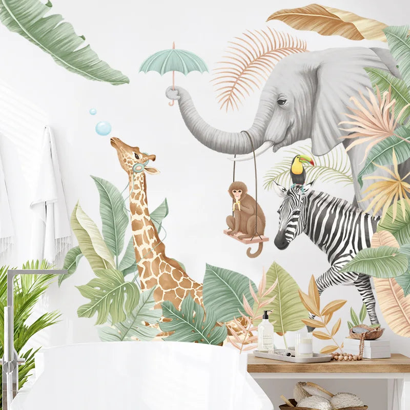 Nursery Wall Stickers Removable Vinyl Decals - Animals