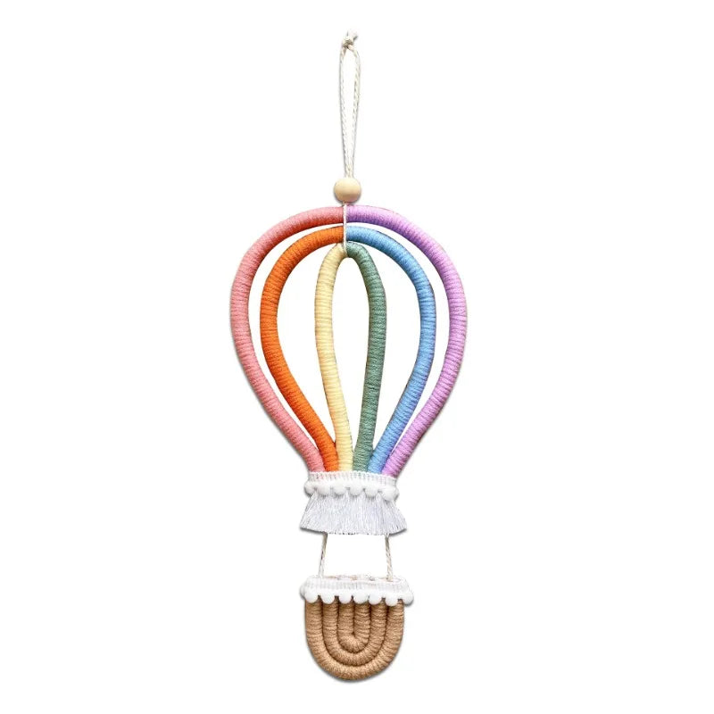 Boho Hot Air Balloon Wall Hanging Decor for Baby Nursery