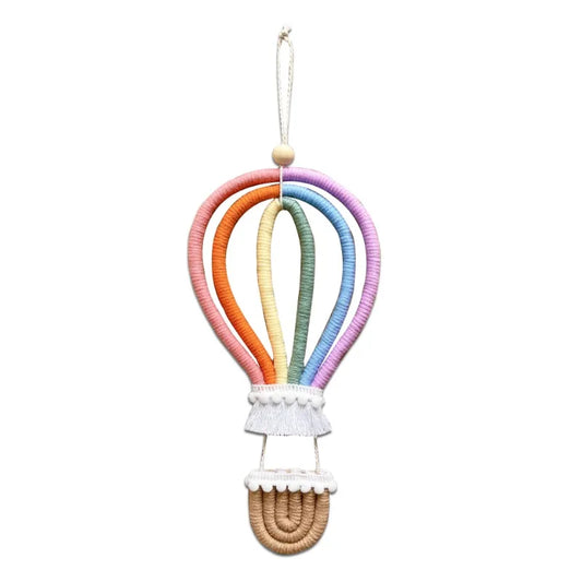 Boho Hot Air Balloon Wall Hanging Decor for Baby Nursery