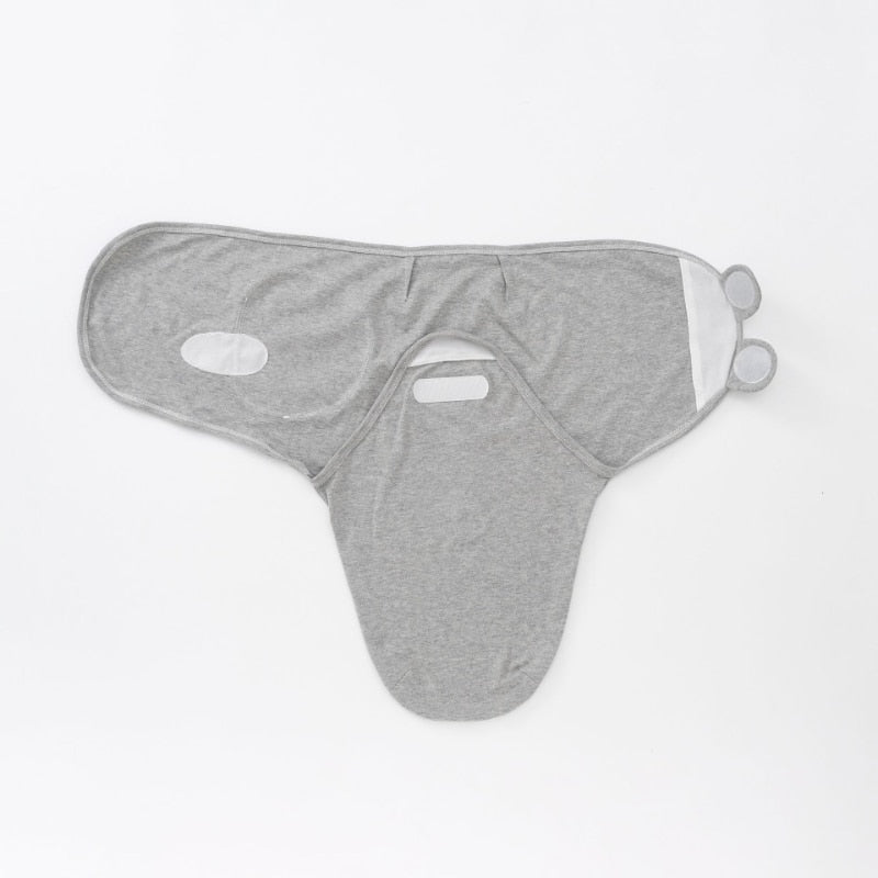 Cotton Baby Swaddle Wrap with Hat - Rocket