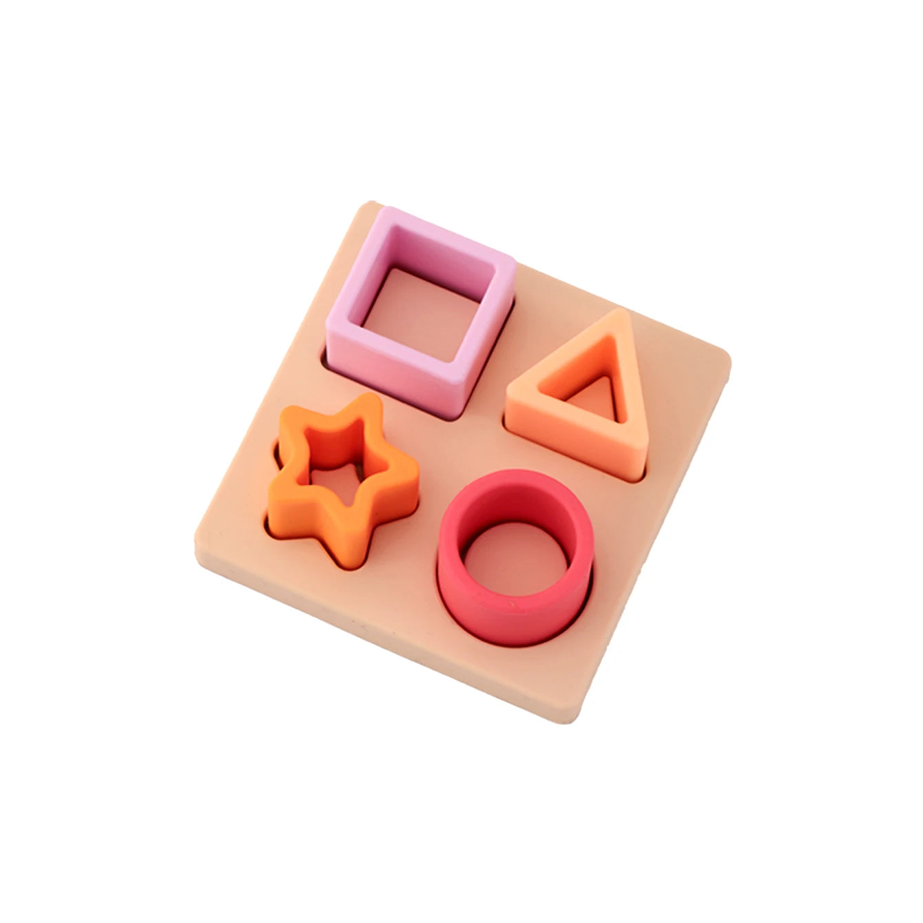 BPA-Free Silicone Geometric Montessori Puzzle Board
