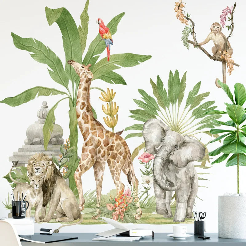 Nursery Wall Stickers Removable Vinyl Decals - Animals