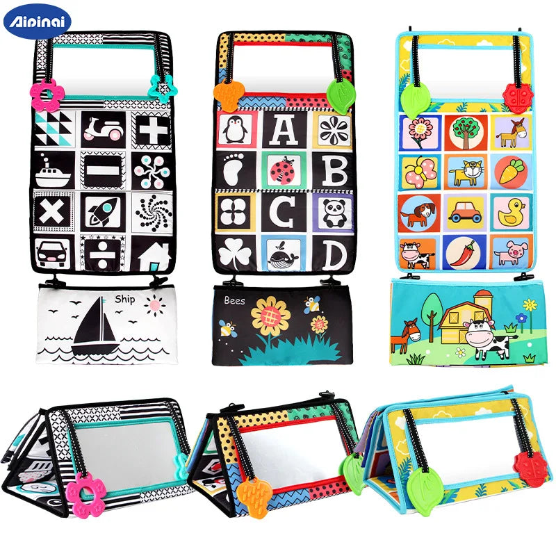 High Contrast Tummy Time Mirror - Colorful