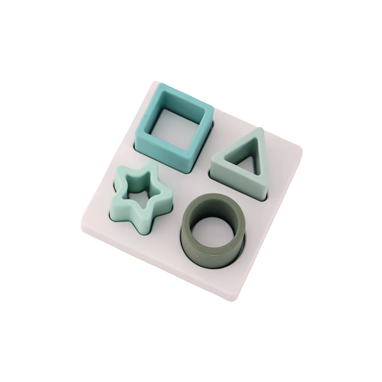 BPA-Free Silicone Geometric Montessori Puzzle Board