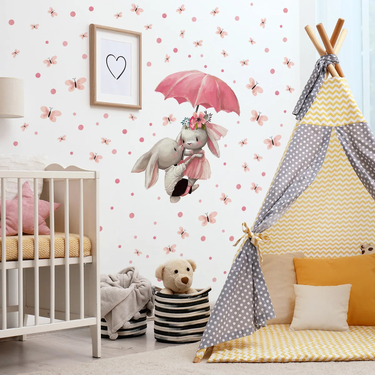 Nursery Wall Stickers Removable Vinyl Decals - Bunny