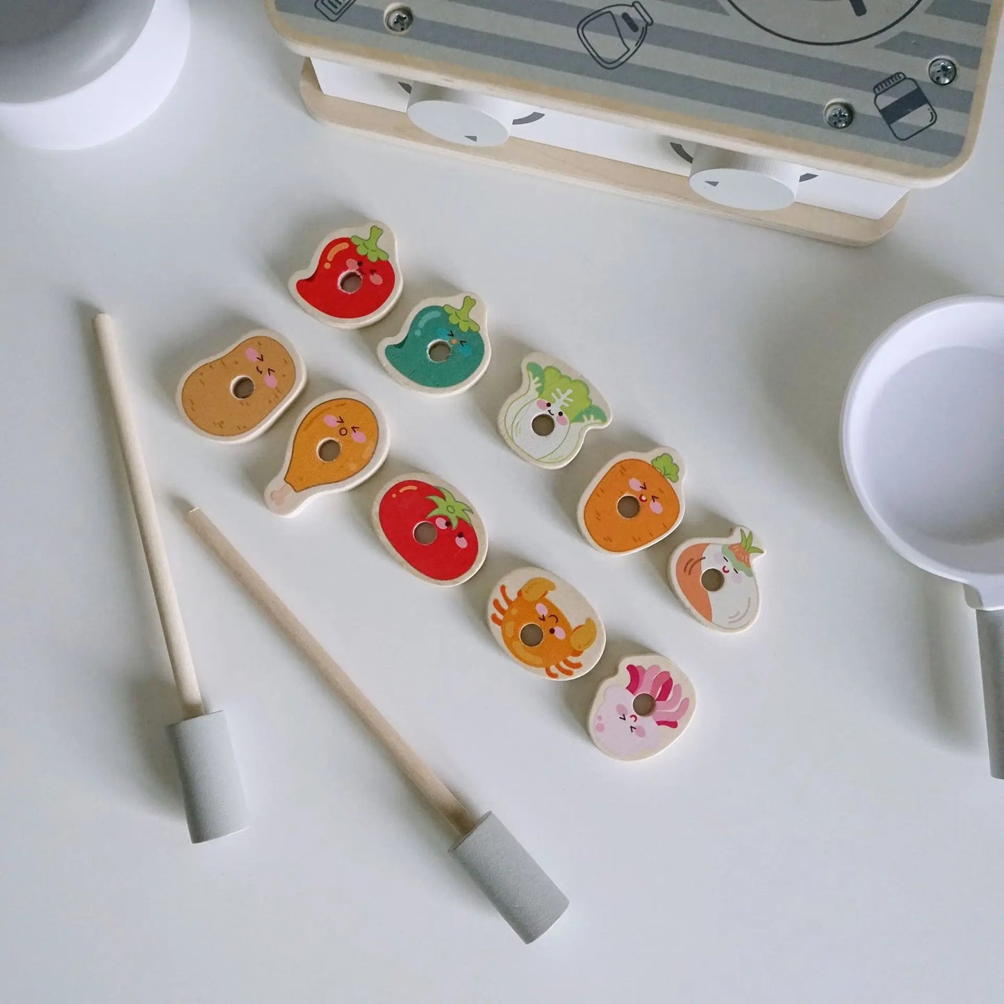 Wooden Toy BBQ Playset for Children