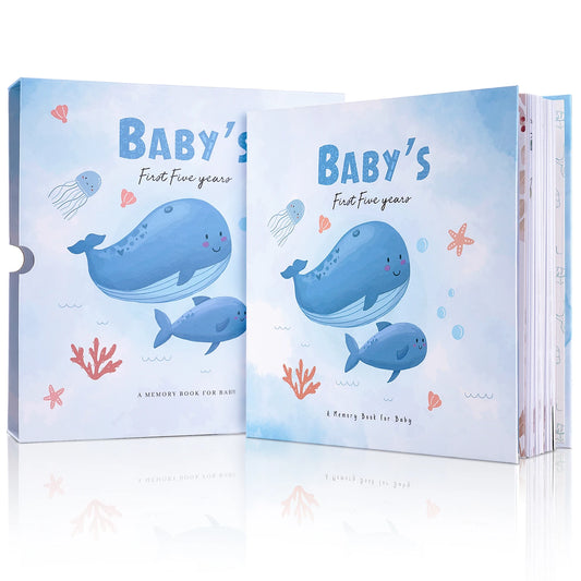 Baby Memory Book & Scrapbook Journal with Keepsake Sleeve | Birth to 5 Years