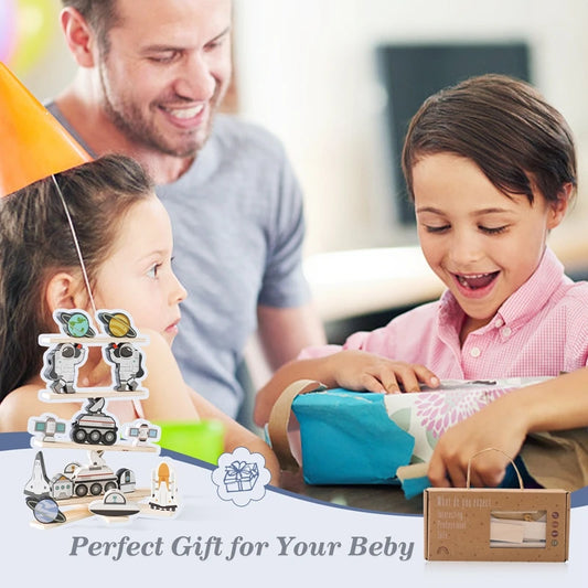 Montessori Outer Space Threading Seesaw Toy