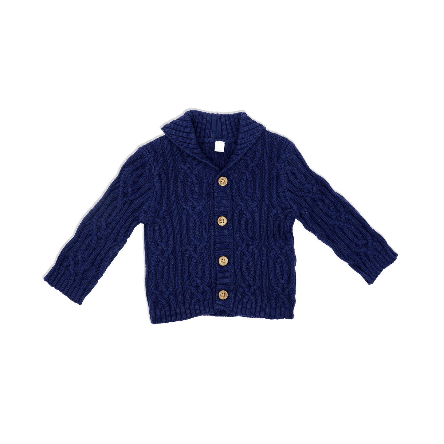 Baby's Knitted Cardigan and Pant Set - Navy
