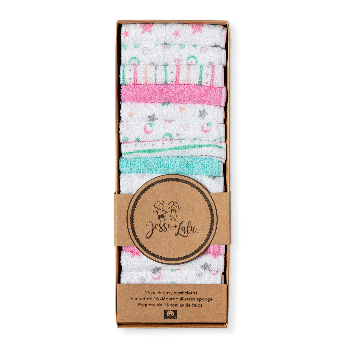 Terry Washcloth for Babies - Pink - ittybittybubba