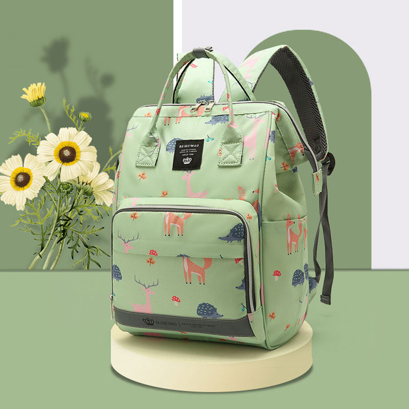 Large Capacity Diaper Bag Backpack - Wildlife