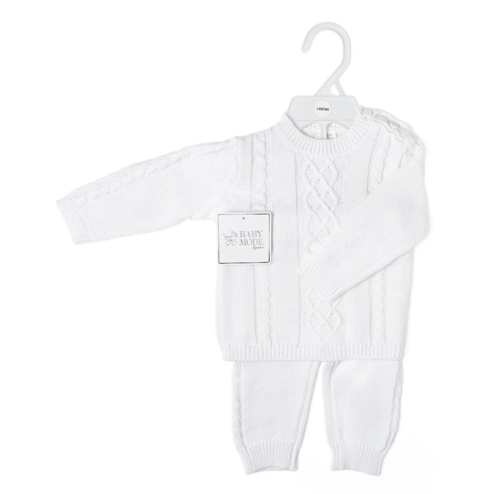 Cable-Knit Baby's Sweater Set - ittybittybubba