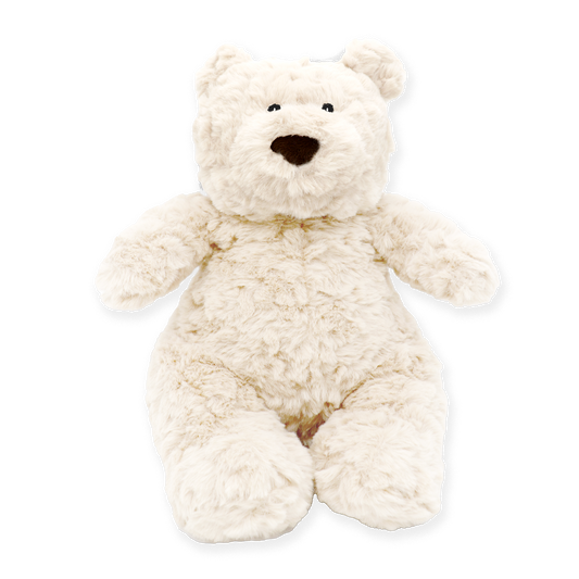 Plush Textured Teddy Bear -Ecru