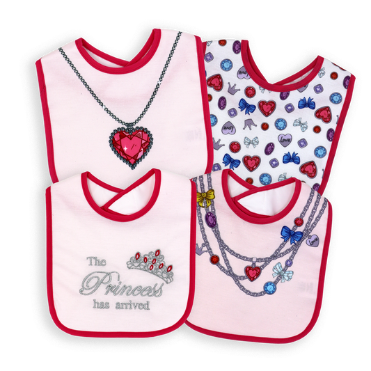 Princess Baby Bib Set - 4 pack