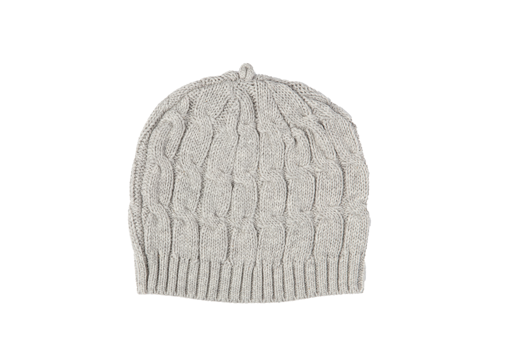 Baby's Cable Knit Beanie - Grey