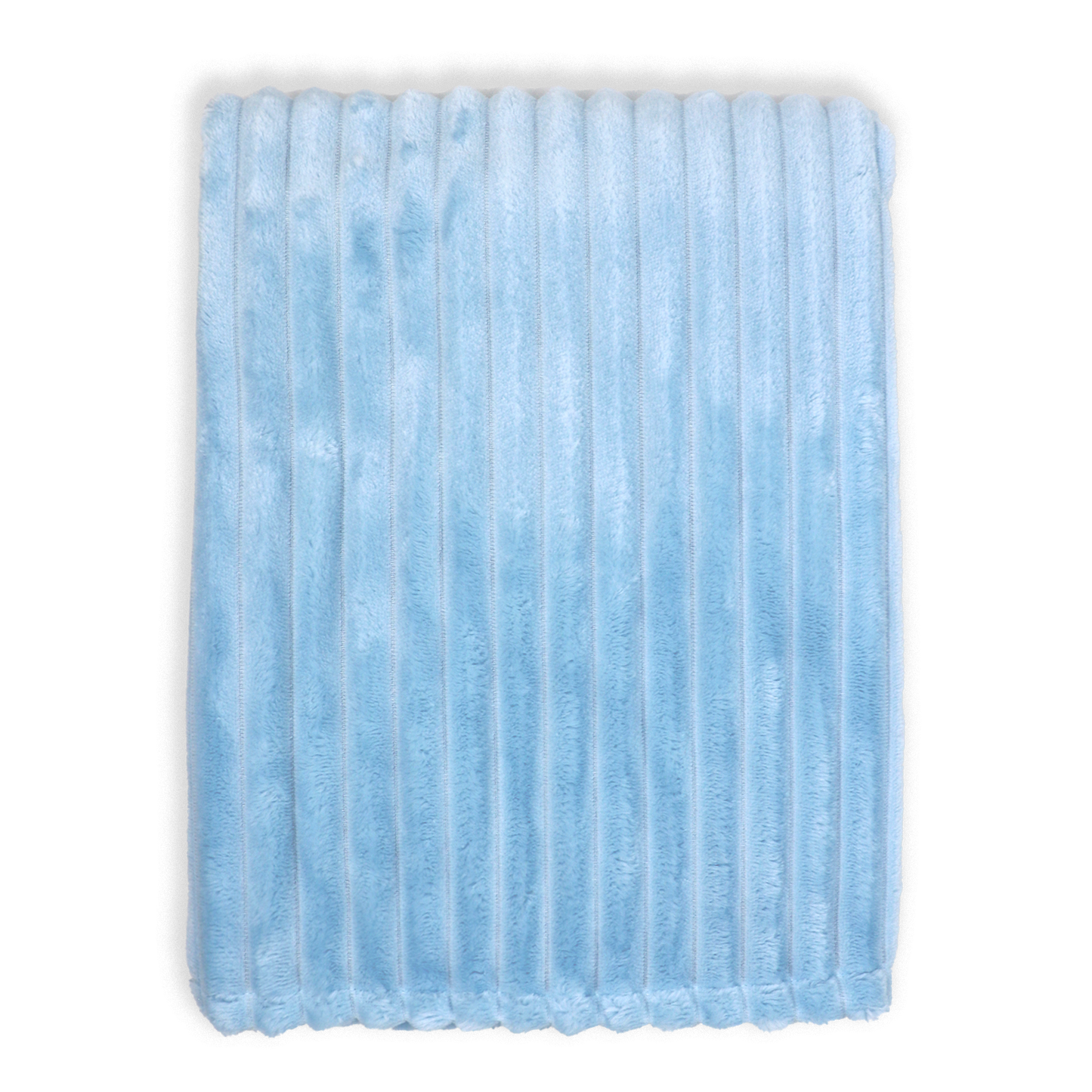 Stripe Plush Blanket - Blue