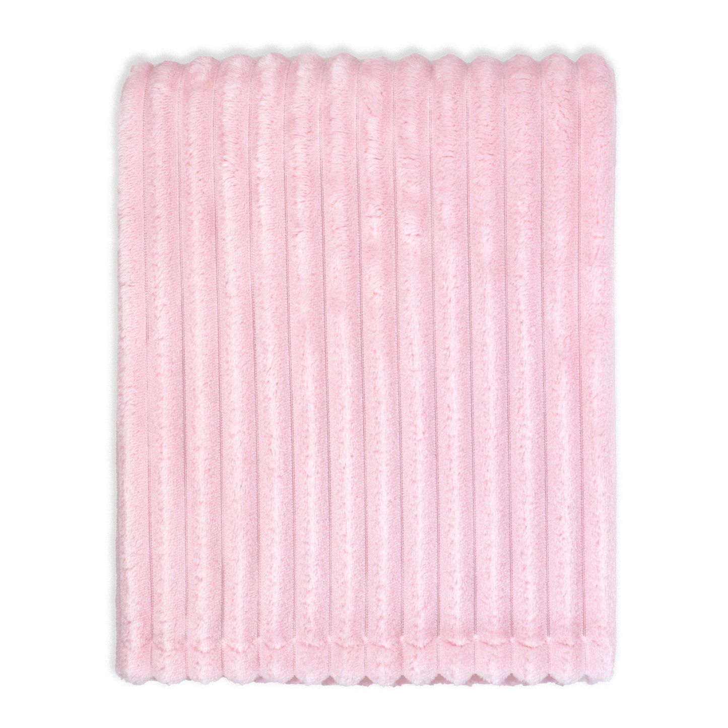 Stripe Plush Blanket - Pink