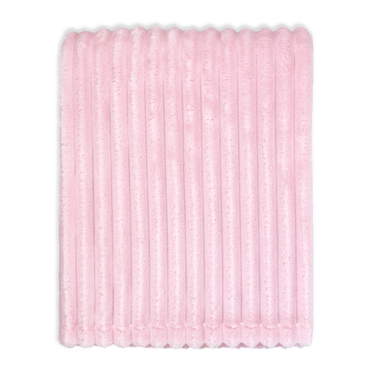 Stripe Plush Blanket - Pink