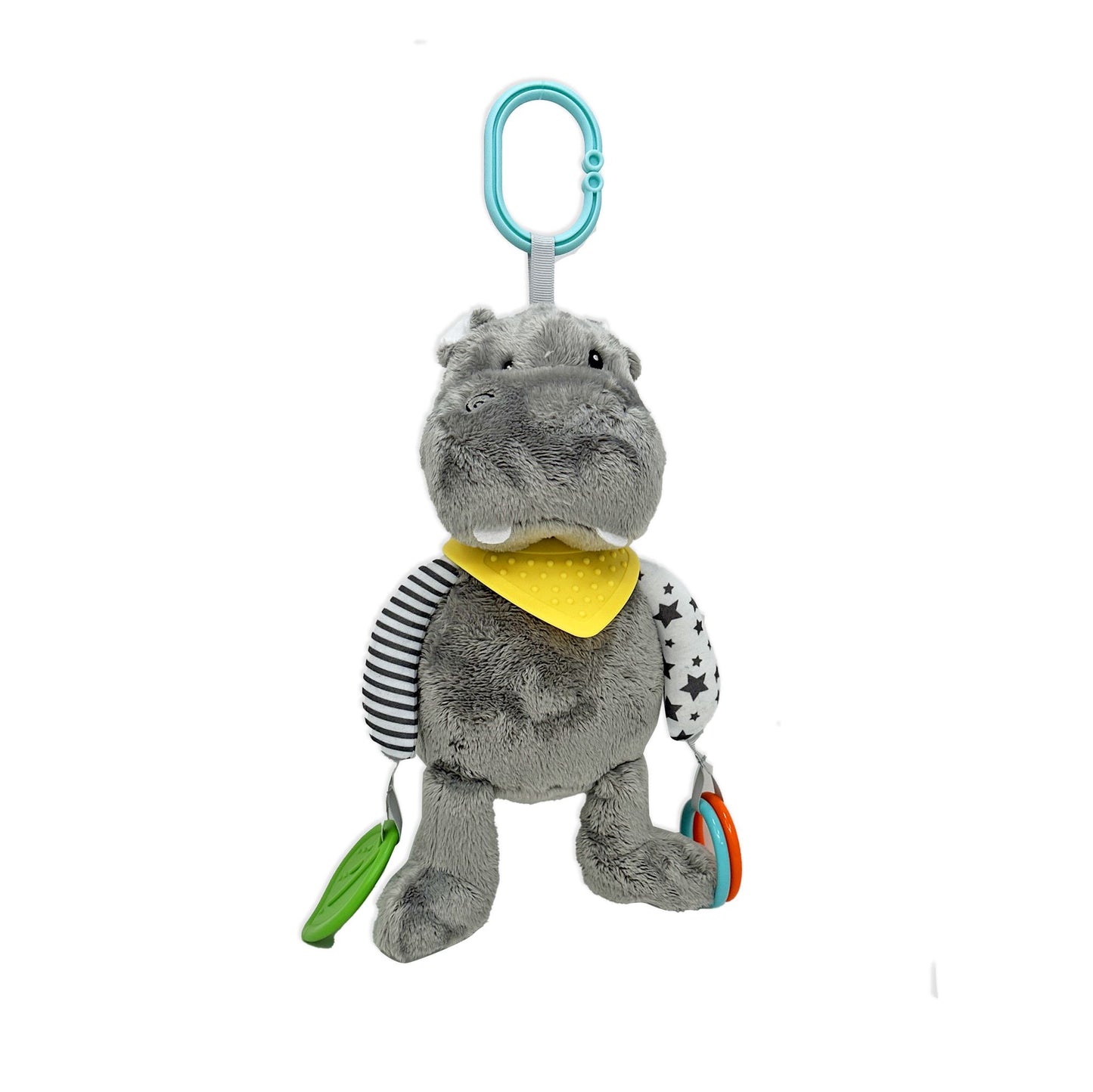 Plush Activity Toy - Grey Hippo