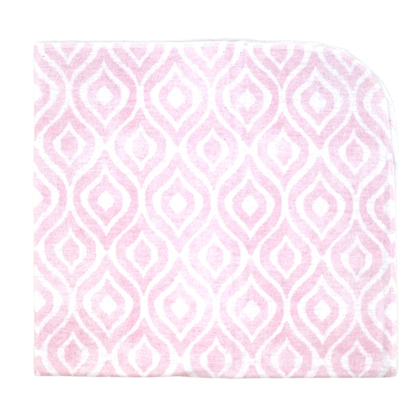 Flannel Baby Receiving Blanket - Watercolour Pink