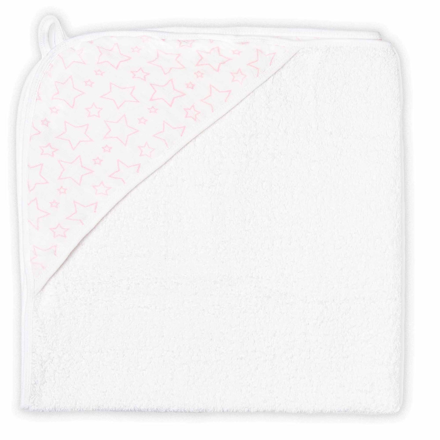 Baby's Hooded Towel - Pink Star