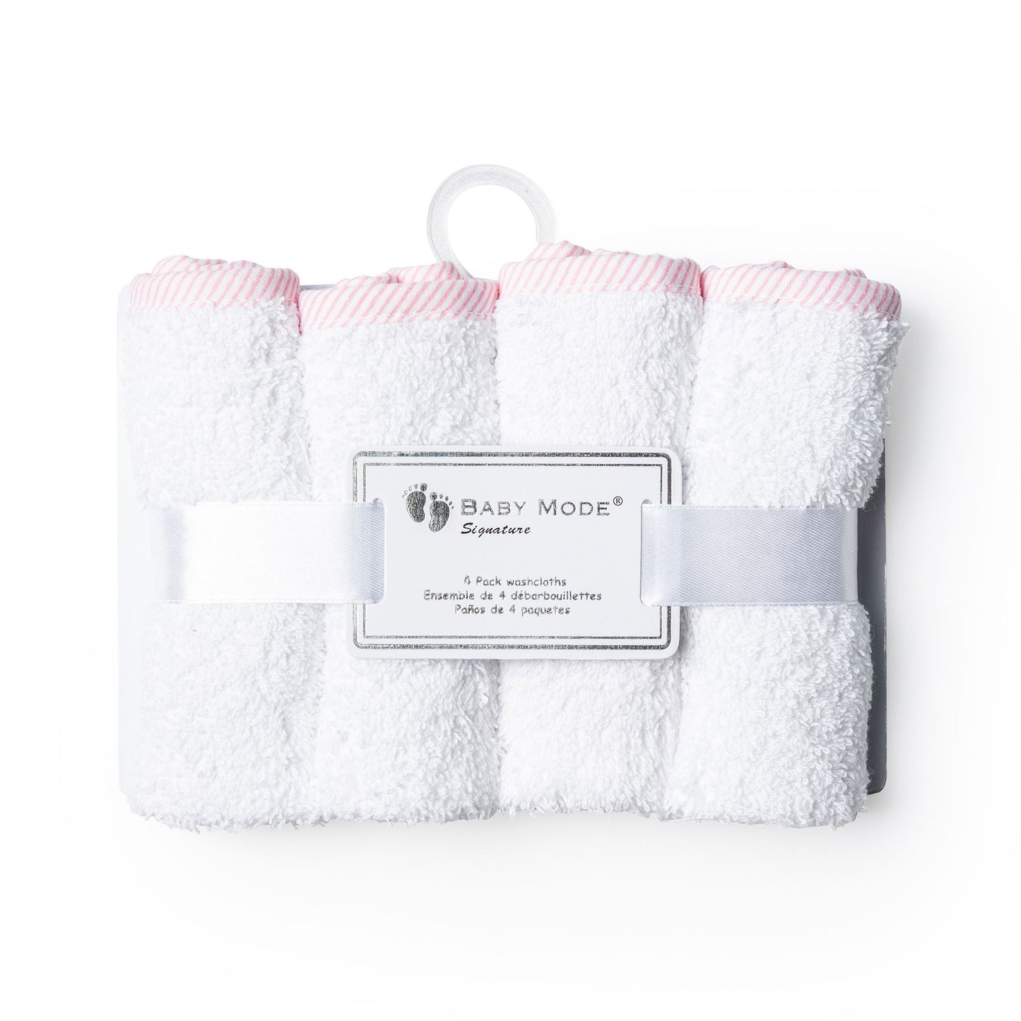 Baby's Solid Cotton Washcloths - Pink
